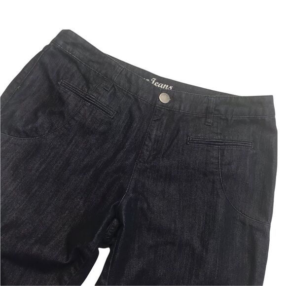 Avenue Jeans Metallic Thread Cropped Trouser Jeans Sz 16 - Picture 3 of 11